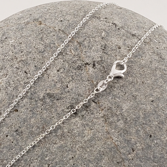 Turquoise Crystal Pendant & SS Chain - Picture 3 of 5